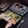 Stainless Steel Bento Box with Five Compartments