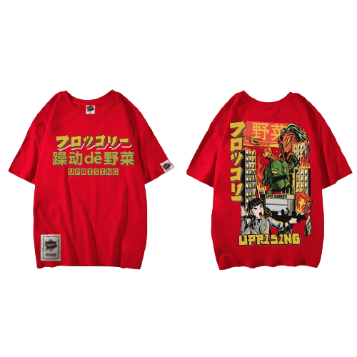 Red Japanese monster t shirt