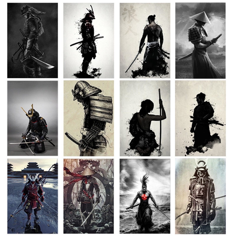 Japanese samurai paintings